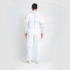 Overol desechable transpirable blanco/traje de protección general con capucha